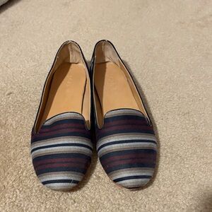 J. Crew Factory Multicolor Striped Loafers